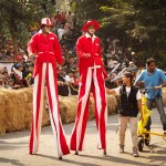 Besides the cars, there was plenty of clowning around to keep the crowd busy