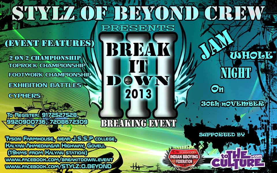 StyLz oF BEyoNd crew presents "BREAK IT DOWN III" @ Tyson Farmhouse