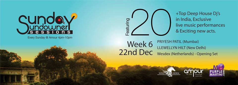 Sunday Sundowner Sessions Week 6 @ Amour-The Patio Restaurant